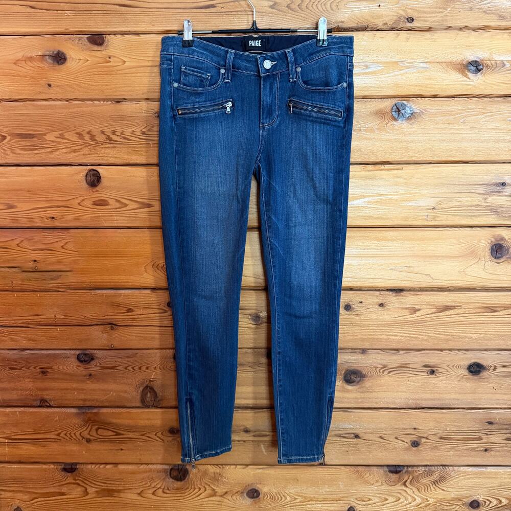 Paige Jane Zip Crop Skinny Jeans 28
